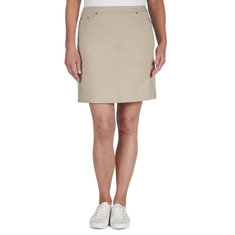 ハーツオブパーム レディース ボトムスカート プチ Hearts Of Palm Petitessentials Tech Stretch Pull On Skort With Elastic Waistband Chino|ReVida 店