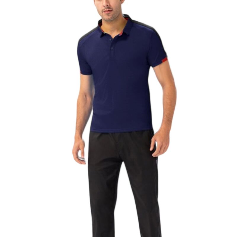 アンナカシ レディース トップス Tシャツ ポロシャツ コントラスト Anna-Kaci Men's Athletic Fit Polo Shirt with Contrast Collar and Moisture-Wicking Stretch Fabric Navy ネイビー｜ReVida 店