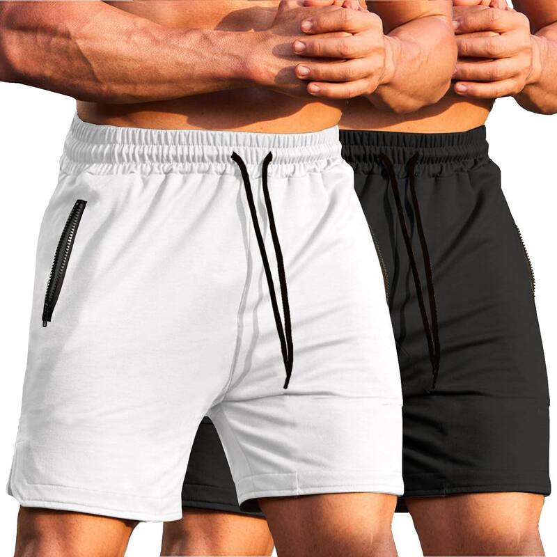 クーファンディ レディース ボトムス 二分の一ズボン下・さる股引き 遊撃手ズボン下 COOFANDY Men\u0027 2 Pack Running Athletic Shorts 7 Inch Gym Workout Shorts Basketball Shorts with Pack Black White 白いこと