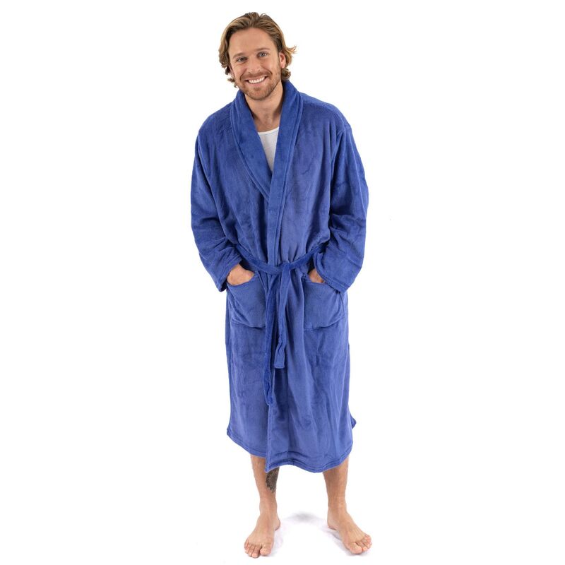 レベレット レディース アンダー御召しもの ナイト爵御召しもの フリース Leveret Mens Fleece Robe Blue 青み