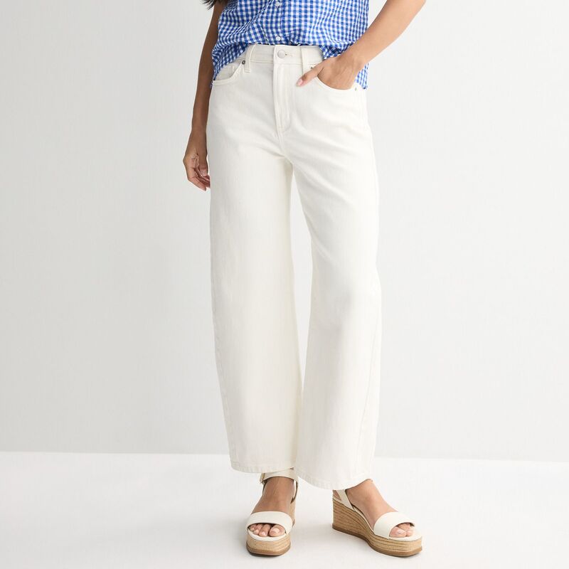 ソノマ レディース ボトムス デニムパンツ アンクル ジーンズ Women'sonoma Goods For Life High Rise Barrel Ankle Jeans White ホワイト|ReVida 店