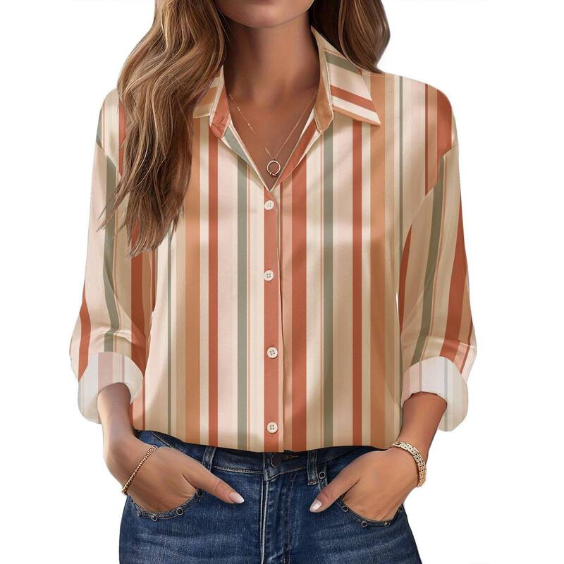 ジーグー レディース トップス プルオーバー 名取り草落ちこむ 繻子 絹地 落ちこむ Zeagoo Women s Dressy Casualong Sleeve Satin Silk Button Down Shirts Business Dressy Fall Topstripes 縞模様