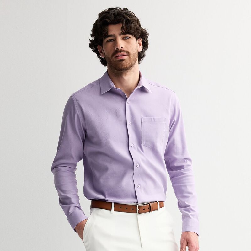 アプトナイン レディース トップス Tシャツ Men's Apt. 9 Regular-Fit Wrinkle Free Dresshirt Purple Dobby パープル｜ReVida 店