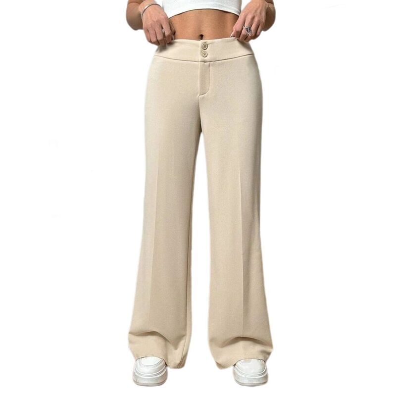 エリートチョイス レディース ボトムス 心地よいズボン下 Elitechoice Women\u0027s High-Rise Wide-Leg Dress Pantstraight Cut for Business Casual \u0026 Work Apricot 杏