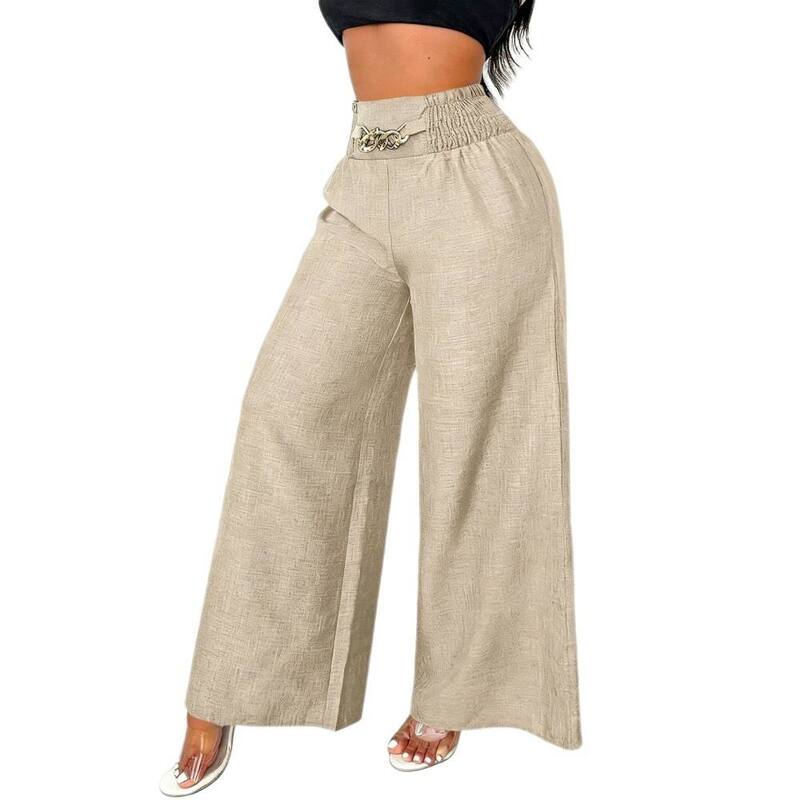 救い主流行り物 レディース ボトムス 心地よいズボン下 ワイドレッグ リネン Yesfashion Women\u0027s High Waisted Linen Blend Wide Leg Pants Casual Trousers with Metal Buckle Apricot 杏