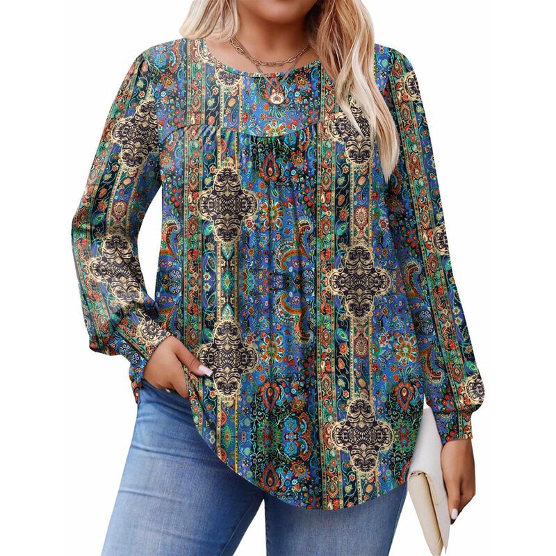 ジーグー レディース トップス プルオーバー 労働者の一団のど首 トップ Zeagoo Women\u0027s Fallong Sleeve Crew Neck Babydoll Tunic Tops Business Work Blouses Blue Green Teal 青色