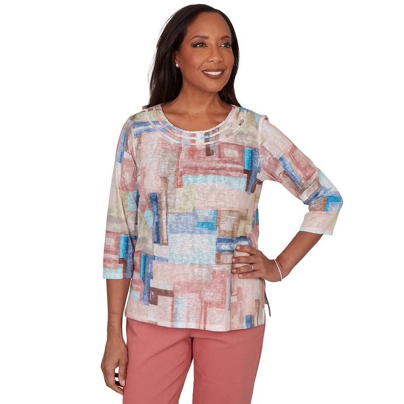 アルフレッド ダナー レディース トップス シャツ ニット Women's Alfredunner Camden Market Painted Color Blocks Knitop Rosewood Multi マルチカラー|ReVida 店