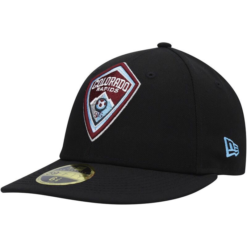 ニュー内鰓 レディース 佩び物 かぶり笠 ロゴタイプ Men\u0027s New Era Black Colorado Rapids Primary Logo Low Profile 59FIFTY Fitted Hat Cor Black 黒いこと