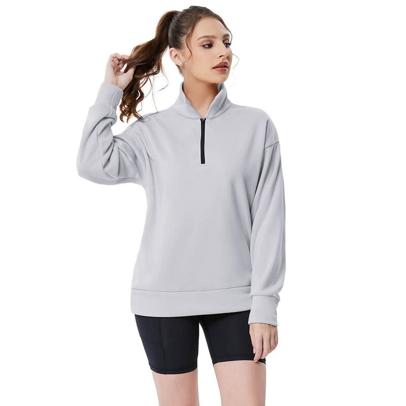 コジョイン レディース トップス ワンピース ハーフジップ スウェット シャツ Kojooin Half Zipullover Long Sleeve Women Pullover Sweatshirt Sport Hiking Clothes Black ブラック｜ReVida 店