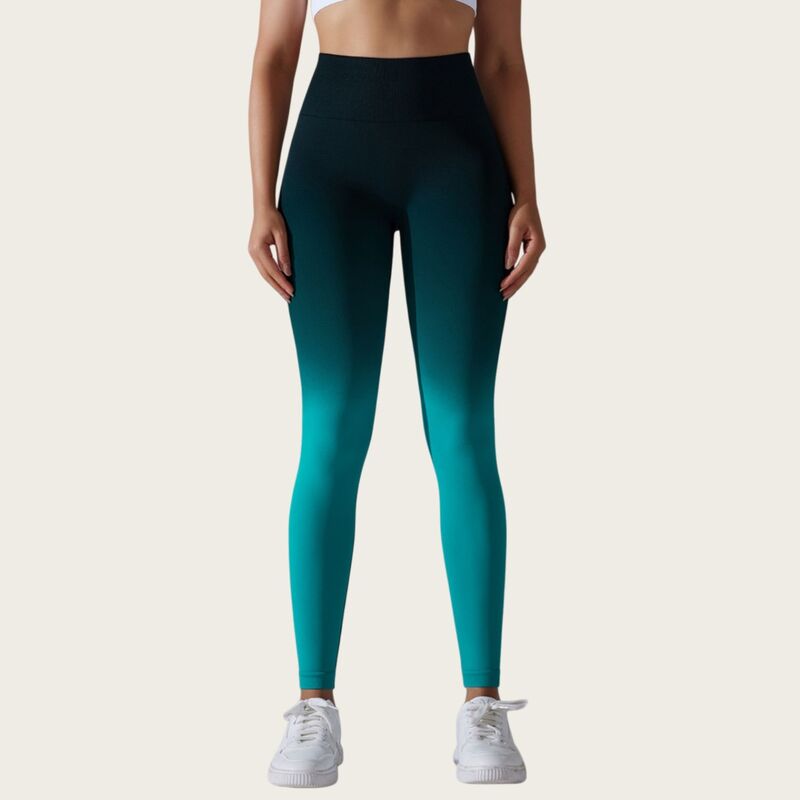 アンナカシ レディース ボトムス カジュアルパンツ レギンス ハイウエスト Anna-Kaci Women's High-Waisted Gradient Leggingseamless Pants Compression Tights Olive オリーブ｜ReVida 店
