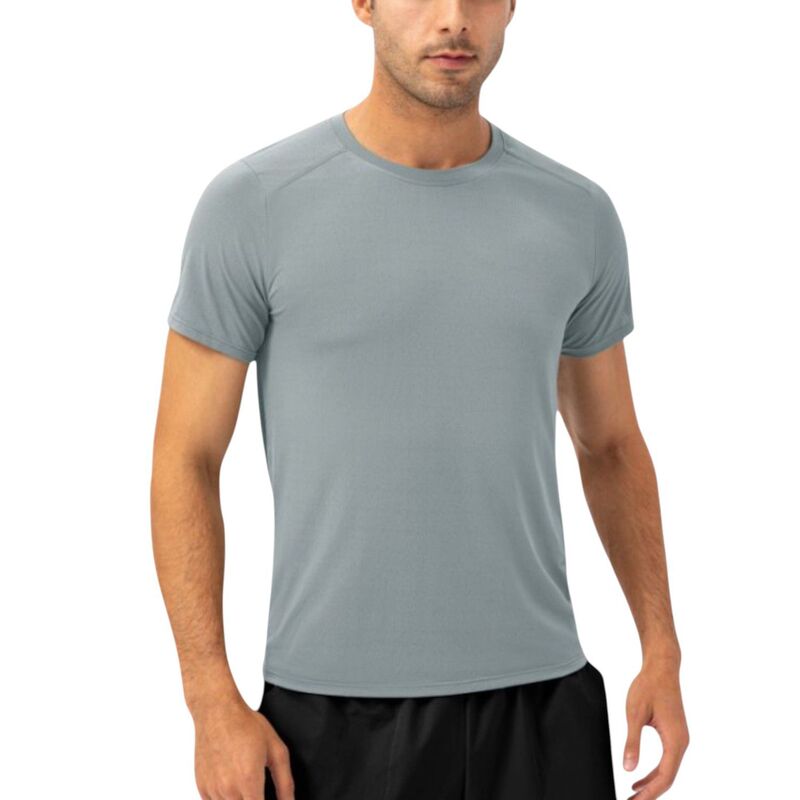 アンナカシ レディース トップス Tシャツ クルーネック Anna-Kaci Mens Crew Neck Short Sleeve Active T-Shirt with Breathable Stretch Fabric for Sports and Trainingray グレー|ReVida 店