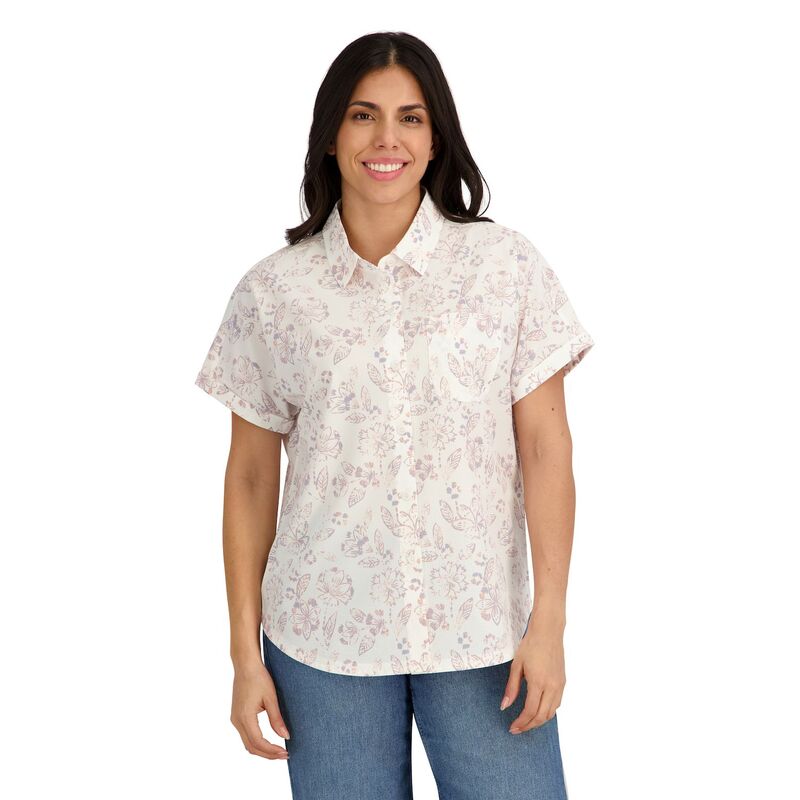 ゼロエクスポージャー レディース トップス シャツ Women's ZeroXposur Power Grid Woven Short Sleeve Shirt Candy Wildflower｜ReVida 店
