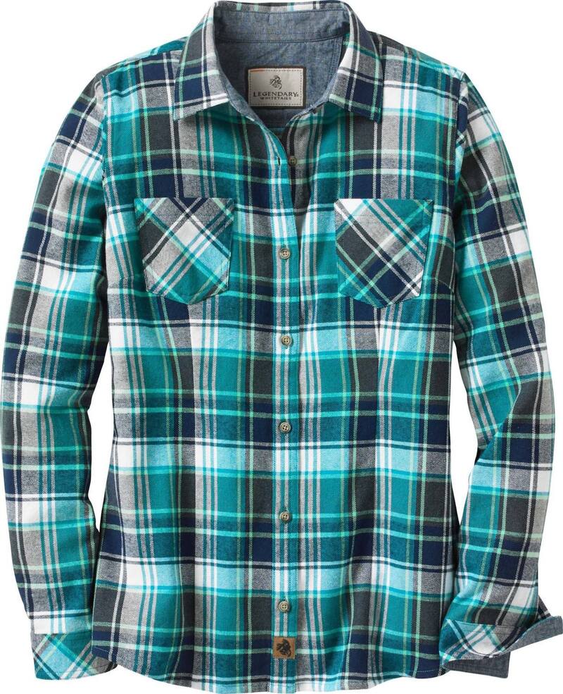 レジェンダリーホワイトテイルズ レディース トップス シャツ キャップ ケープ Women's Legendary Whitetails Cottagescape Flannel Shirturquoise Plaid ターコイズ｜ReVida 店
