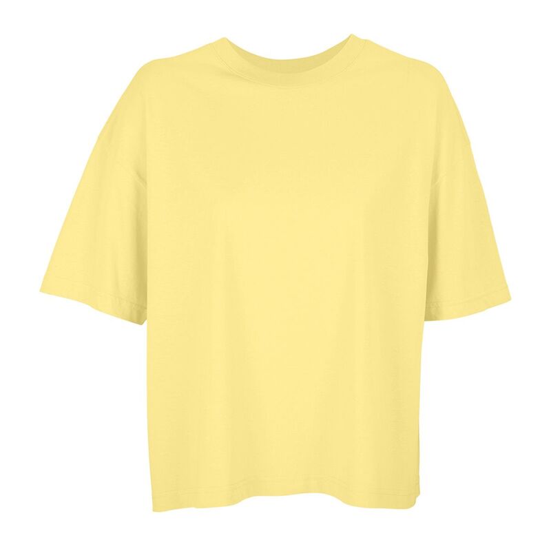 ソルズ レディース トップス Tシャツ SOLS Womens/Ladies Boxy Oversized T-Shirt Light Yellow イエロー|ReVida 店