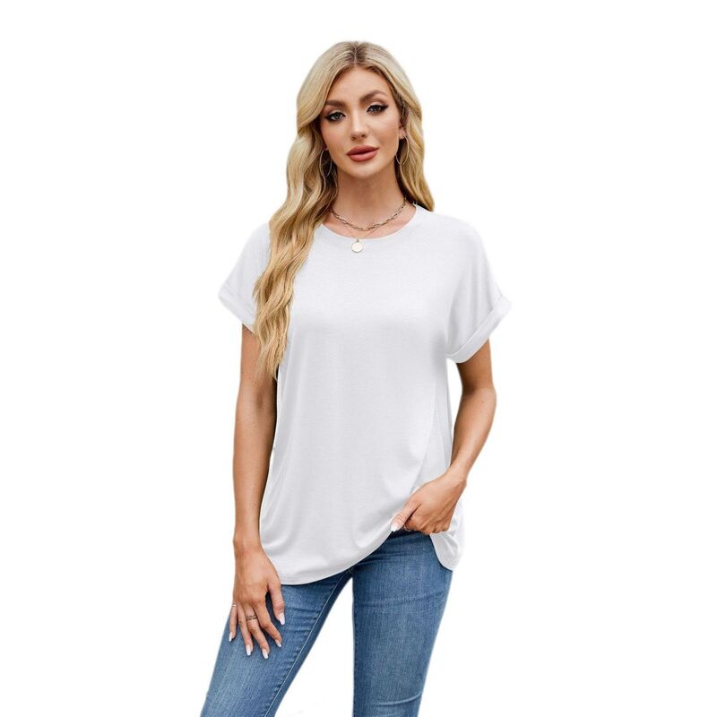 イエスファッション レディース トップス Tシャツ Yesfashion Women'summer Tops Oversized Short Sleeve Business Casual T Shirts Trendy Fashion Clothes White ホワイト｜ReVida 店
