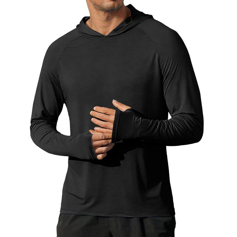 クーファンディ レディース トップス Tシャツ パーカー COOFANDY Mens UPF 50+ Sun Hoodie Shirts Long Sleeve Rash Guard Fishing Shirts Lightweight Quick Black ブラック|ReVida 店