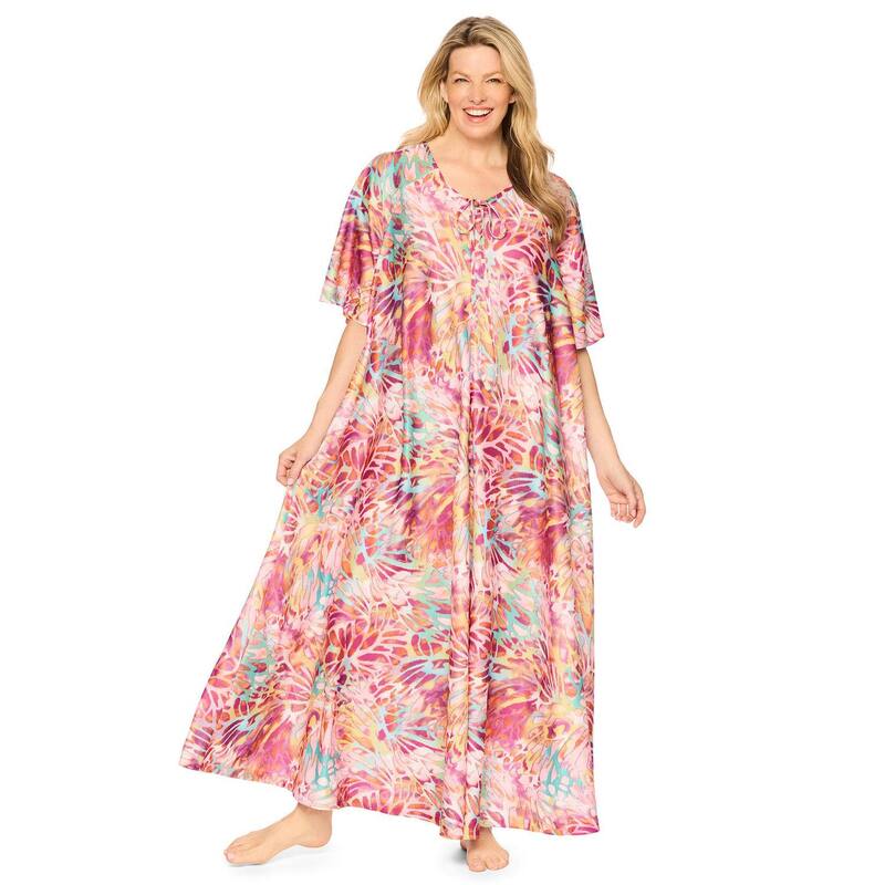 オンリーネセシティーズ レディース アンダーウェア ナイトウェア プラスサイズ プリント Only Necessities Plusize Sweeping Printed Lounger Multi Butterfly マルチカラー|ReVida 店