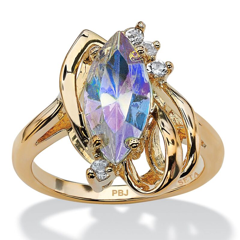 パームビーチジュエリー レディース アクセサリー リング PalmBeach Jewelry Marquise-Cut Aurora Borealis Crystal Ring-Plated Multi マルチカラー|ReVida 店