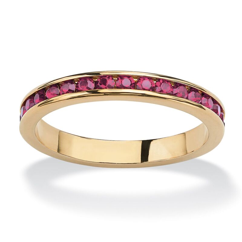 パームビーチジュエリー レディース アクセサリー リング PalmBeach Jewelry Round Simulated Birthstone Stackableternity Ring-Plated October Tourmaline ゴールド｜ReVida 店
