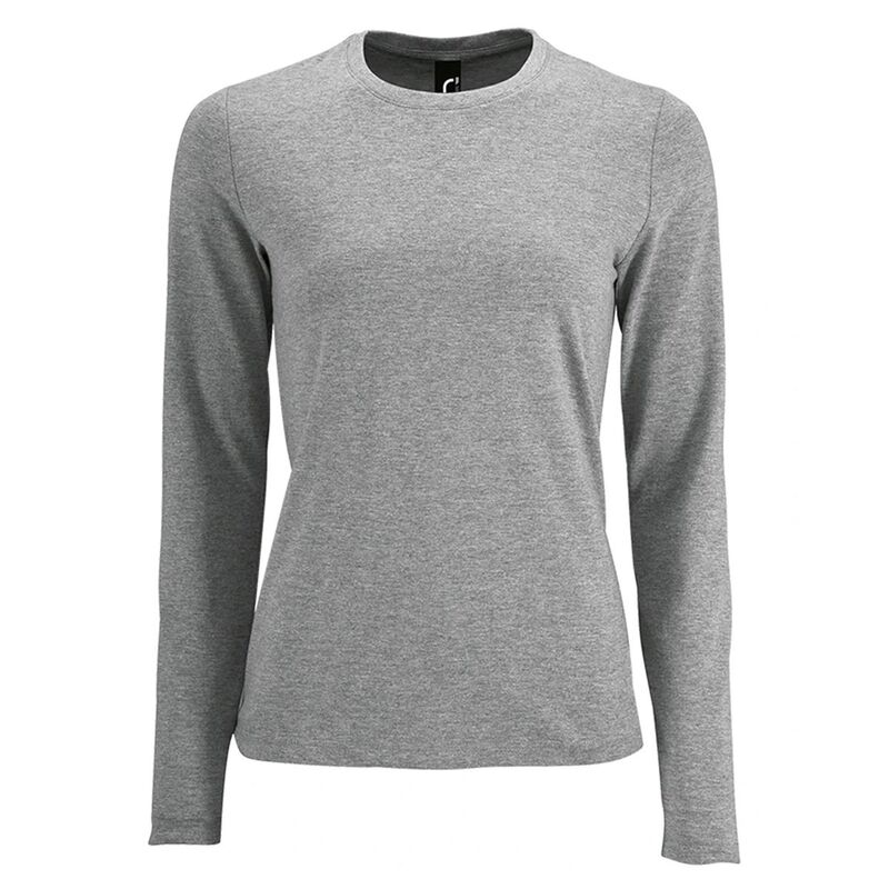 ソルズ レディース トップス Tシャツ SOLS Womens/Ladies Imperialong Sleeve T-Shirt Grey Marl グレー|ReVida 店
