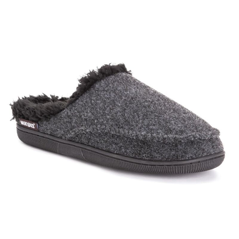 ムクルクス メンズ シューズ サンダル ウール MUK LUKSR Faux Wool Men's Clog Slippers Black ブラック｜ReVida 店