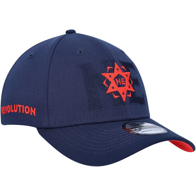 ニュー内鰓 レディース 佩び物 かぶり笠 Men\u0027s New Era Navy New England Revolution Kick Off 39THIRTY Flex Hat Ner Navy 米国海軍