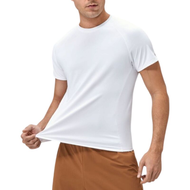 アンナカシ レディース トップス Tシャツ クルーネック Anna-Kaci Mens Classicrew Neck Active T-Shirt with Lightweight Quick-Dry Fabric for Performance Comfort White ホワイト|ReVida 店