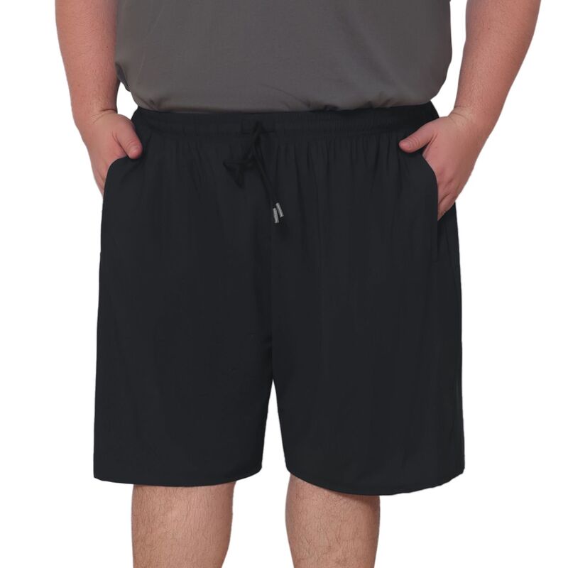 インスパイア シック レディース ボトムス ハーフパンツ・ショーツ ドローコードウエストール ショートパンツ INSPIRE CHIC Men's Big & Tall Sport Shorts Zipper Pockets Above Knee Drawstring Waist Shorts Black ブラック｜ReVida 店