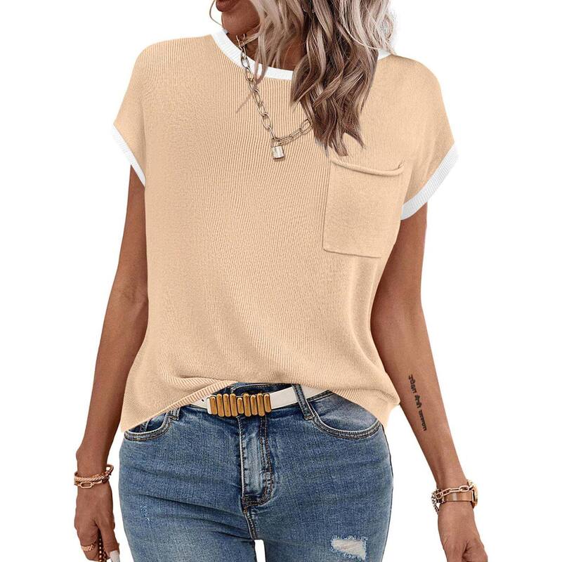 ジーグー レディース アウター ニット・セーター ケープデザイン ベスト ノースリーブ キャップ ケープ Zeagoo Sleevelessweater Vest Casual Pocket Cape Sleeve Knit Pullover Tank Top for Women Beige White Colorblock ホワイト|ReVida 店