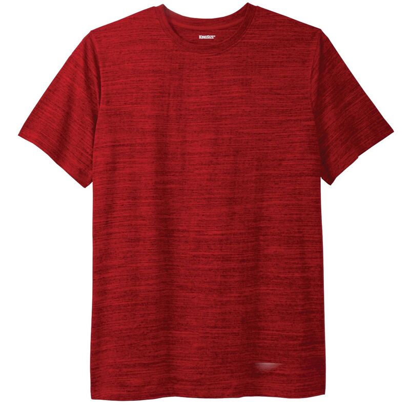 キングサイズ レディース トップス Tシャツ クルーネック トール KingSize Men's Big & Tall Shrink-Less Lightweight Crewneck T-Shirt Red Marl マール｜ReVida 店
