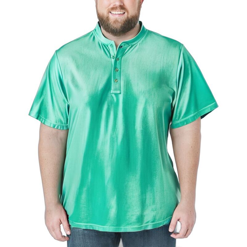 キングサイズ レディース トップス Tシャツ トール Kingsize Men's Big & Tall Shrink-less Lightweight Henley T-shirtidal Green グリーン｜ReVida 店 9,734円