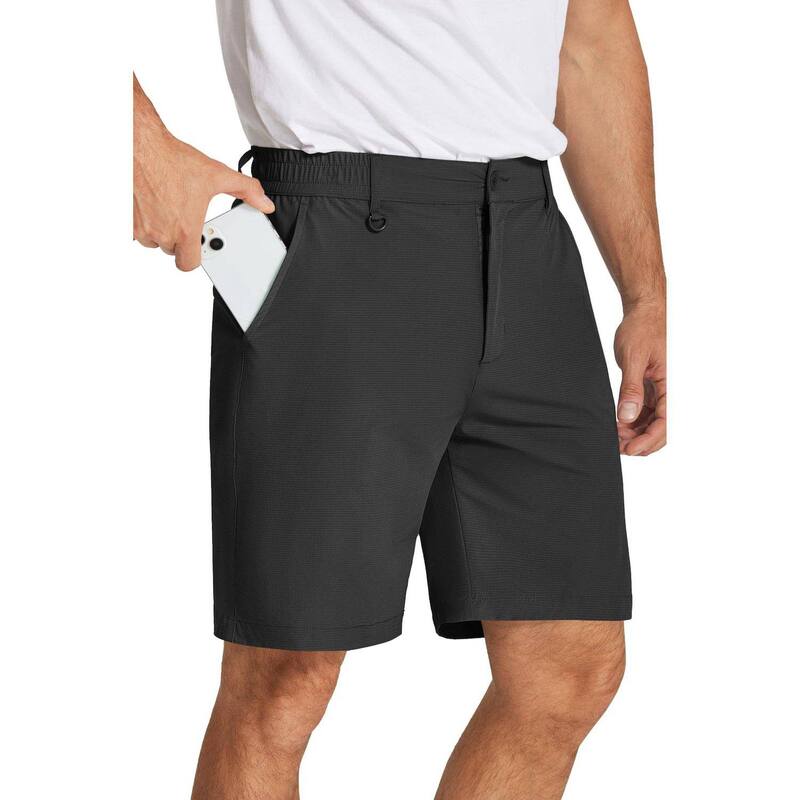 クーファンディ レディース ボトムス ハーフパンツ・ショーツ トール ショートパンツ COOFANDY Men's Golf Shorts 7 Inch Casual Dresshorts Big and Tall Summer Short for Hiking Travel Black ブラック｜ReVida 店