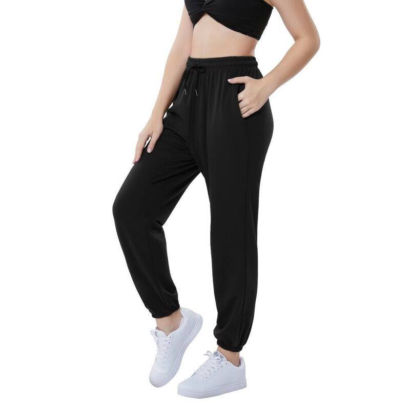 エリートチョイス レディース ボトムス 心地よいズボン下 御機嫌酉の方角 スウェットパンツ Elitechoice Womens High Waist Sweatpants Loose Fit Lounge Pajama Pants for Yoga Travel with Pockets Black 黒いこと