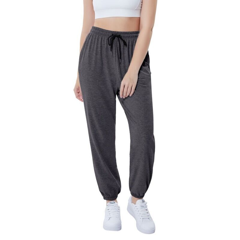 エリートチョイス レディース ボトムス 心地よいズボン下 御機嫌酉の方角 スウェットパンツ Elitechoice Womens High Waist Sweatpants Loose Fit Lounge Pajama Pants for Yoga Travel with Pockets Dark Grey 薄墨色
