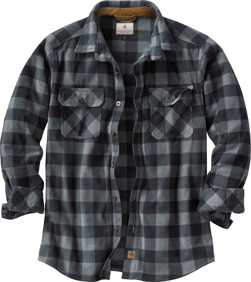 レジェンダリーホワイトテイルズ レディース トップス Tシャツ フリース Men's Legendary Whitetails Heavyweight Navigator Fleece Shirt Graphite Plaid グラファイト|ReVida 店