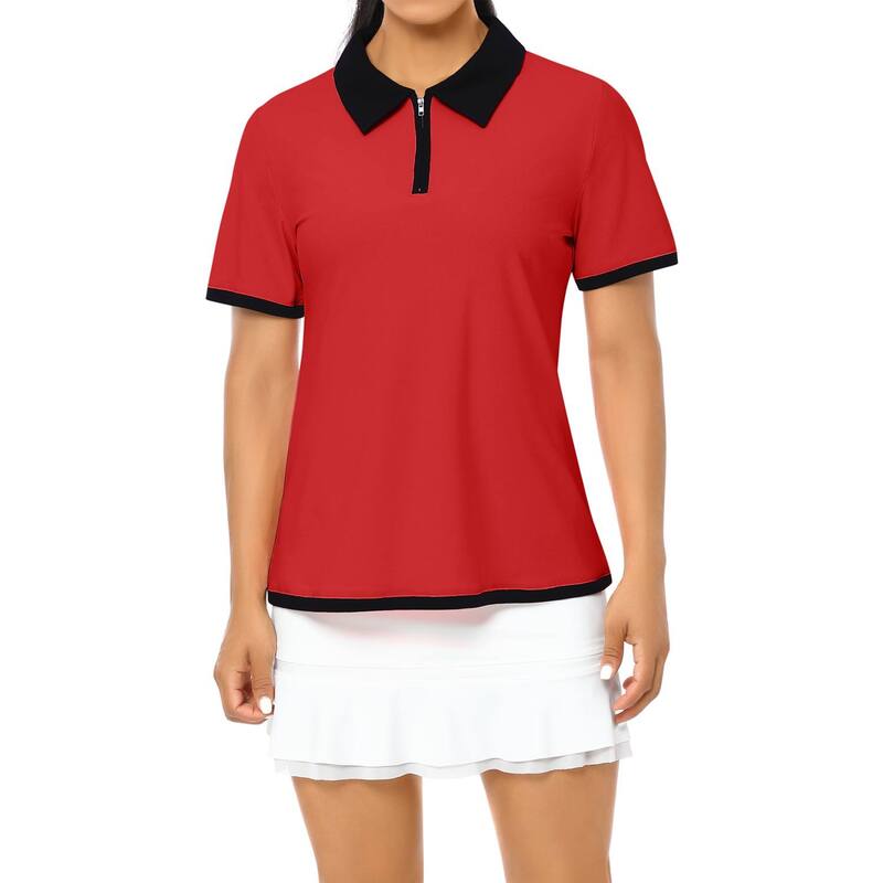 セオリア レディース トップス Tシャツ ポロシャツ Seoria Women Golf Tennis Polo Shirtshort Sleeve Lightweight Collared Top Red レッド｜ReVida 店 9,110円