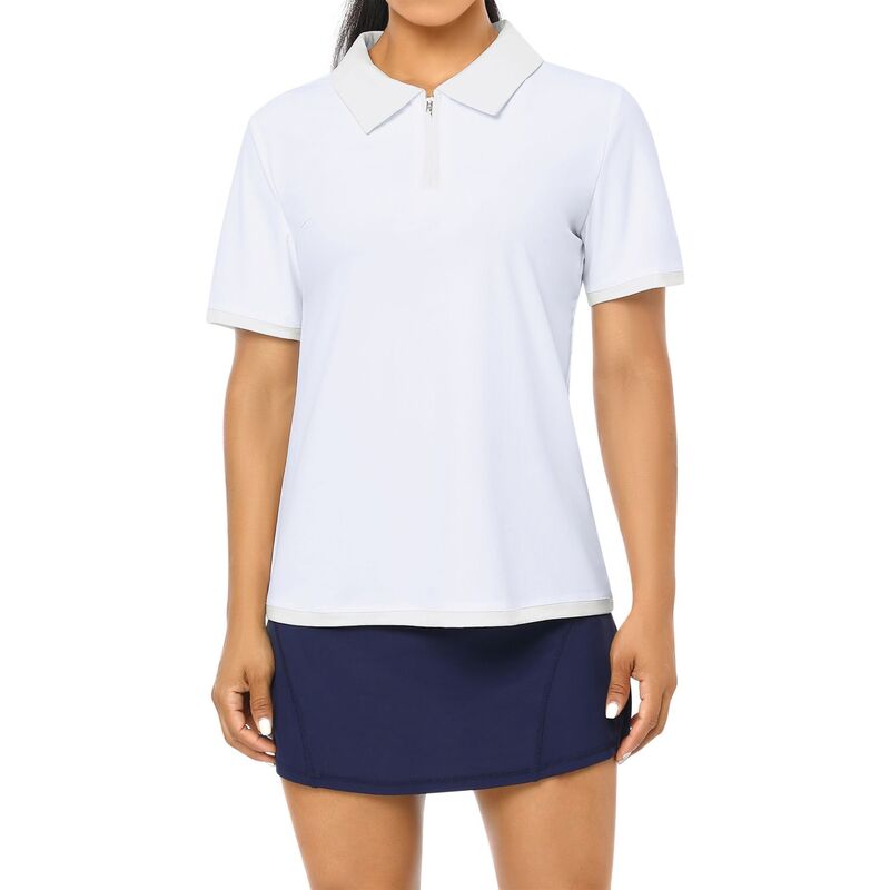 セオリア レディース トップス Tシャツ ポロシャツ Seoria Women Golf Tennis Polo Shirtshort Sleeve Lightweight Collared Top White ホワイト｜ReVida 店