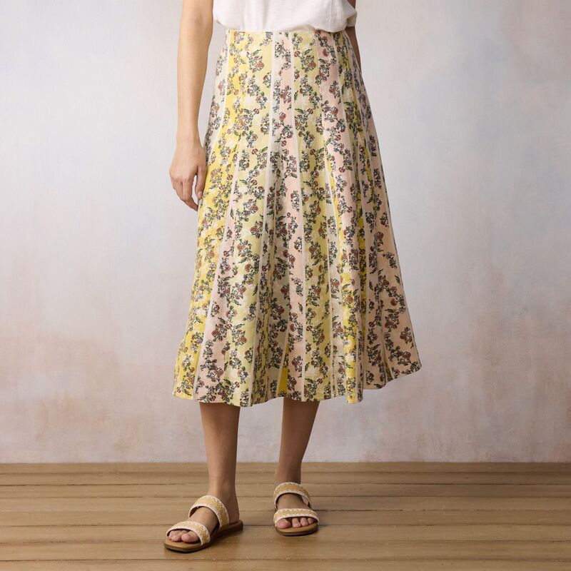 LC Lauren Conrad レディース 下つ方スコート MIDI Women\u0027s LC Lauren Conrad High-Rise Godet Midi Skirt Multi Mila Boho Strp マルチ色合い