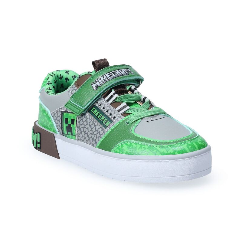 アニメキャラクター レディース シューズ スニーカー レース Licensed Character Youth Boys Minecraft Lace-Up Sneakers Green グリーン|ReVida 店