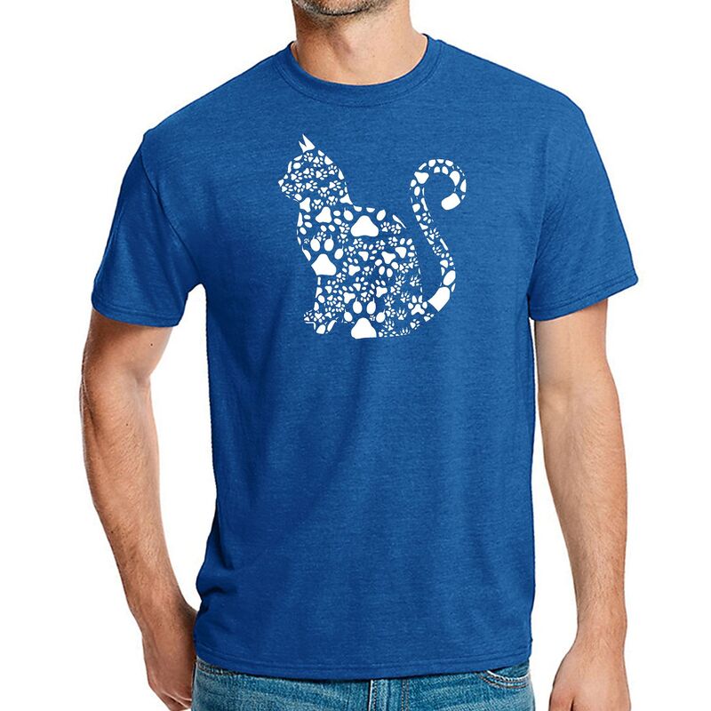 エルエーポップアート メンズ トップス Tシャツ LA Pop Art Cat Claws - Men Premium Blend Word Art-shirt Royal