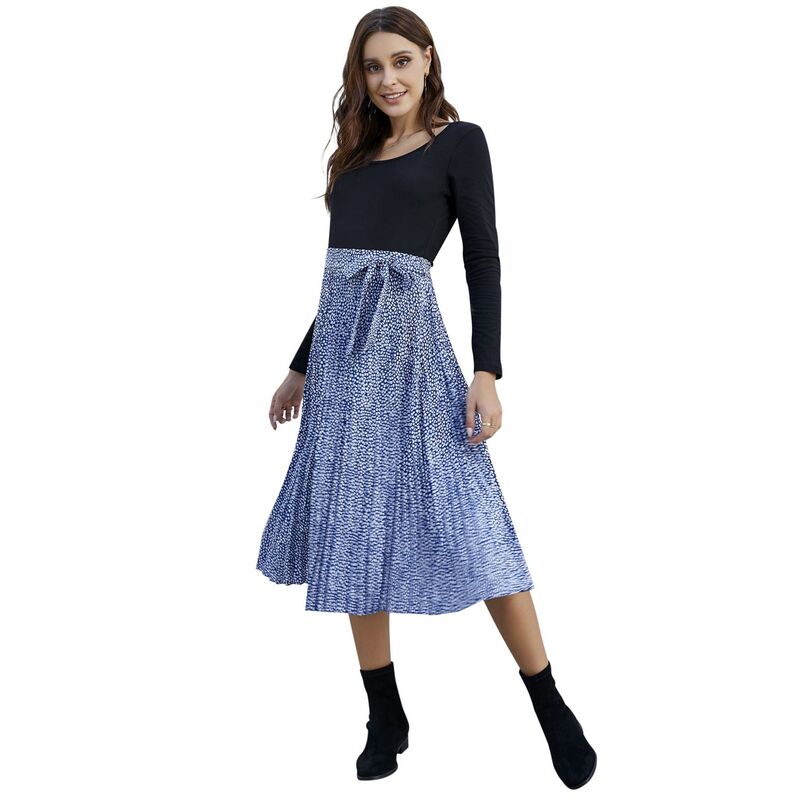 セオリア レディース 下つ方スコート 御花柄 MIDI マタニティ 御花 Seoria Women\u0027s Maternity Casual Tie Waist Floral Midi Skirt Blue White Flower 白いこと