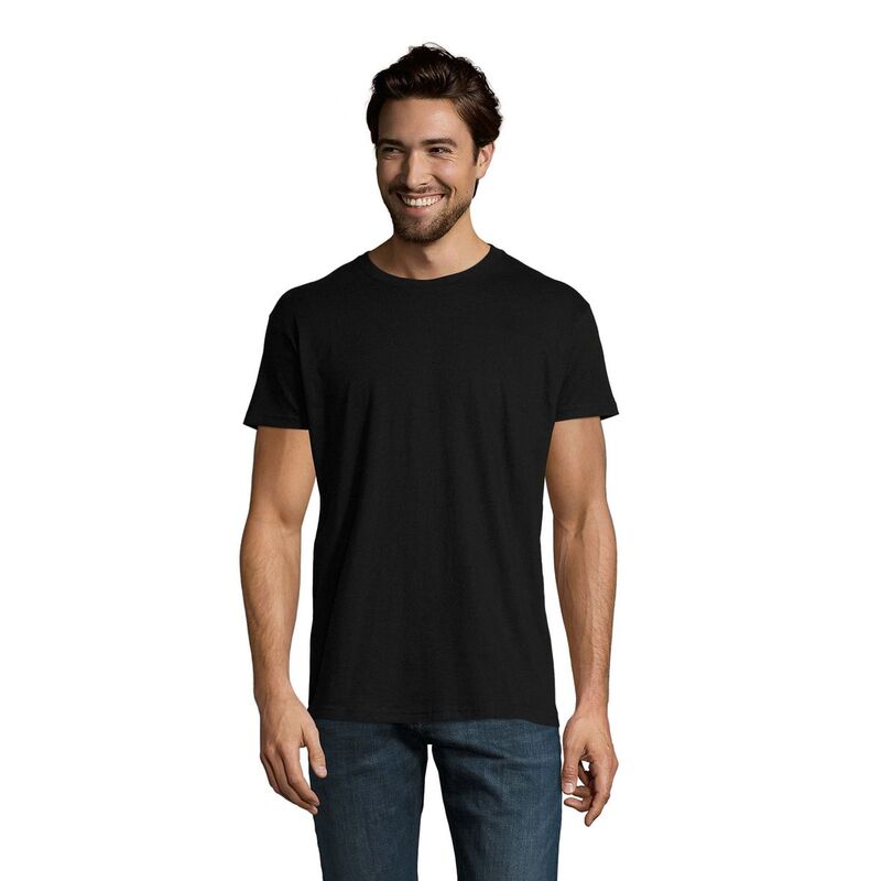 ソルズ レディース トップス Tシャツ スリムフィット SOLS Mens Imperial Slim Fit Short Sleeve T-Shirt Deep Black ブラック｜ReVida 店