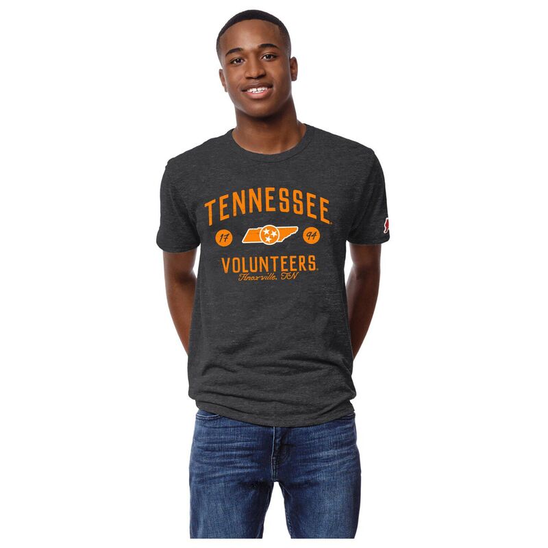 リーグカレッジエイトウェア レディース トップス Tシャツ Men's League Collegiate Wear Heather Charcoal Tennessee Volunteers Bendy Arch Victory Falls Tri-Blend T-Shirten Charco チャコール|ReVida 店