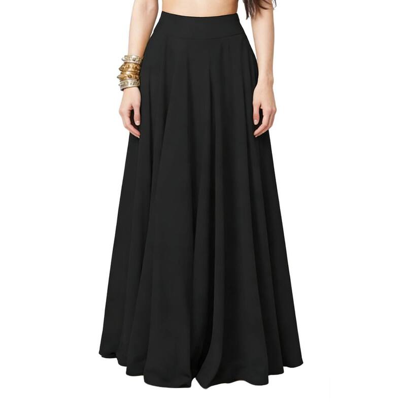 エリート肝ったま レディース 下つ方スコート 御機嫌酉の方角 マキシ EliteSpirit Women\u0027s High Waist Side Pockets Flowy Soft Casual Wear Maxi Skirt Black 黒いこと