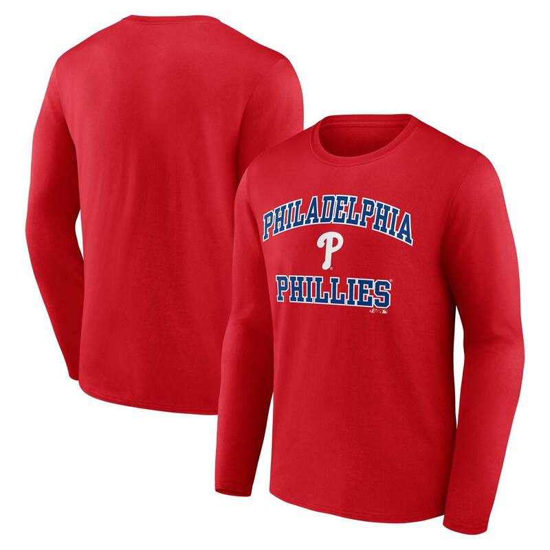 ロゴアスレチック レディース トップス Tシャツ Men's Logo Athletic Red Philadelphia Phillies Heart & Soulong Sleeve T-Shirt Phl Red レッド|ReVida 店