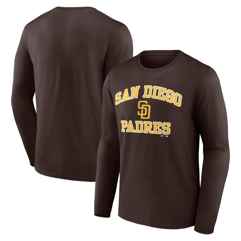 ロゴアスレチック レディース トップス Tシャツ Men's Logo Athletic Brown San Diego Padres Heart & Soulong Sleeve T-Shirt Pad Brown ブラウン｜ReVida 店