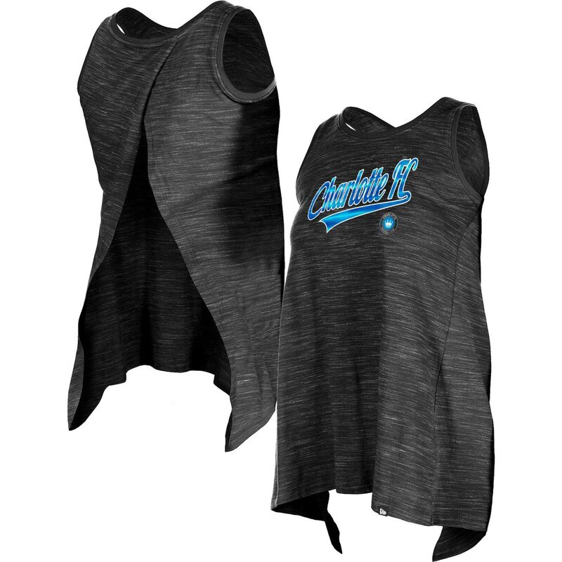 フィフス アンド 綿津見 バイ ニュー内鰓 レディース トップス プルオーバー Women\u0027s 5th \u0026 Ocean by New Era Black Charlotte FC Athleticross Back Tank Top Cfc Black 黒いこと