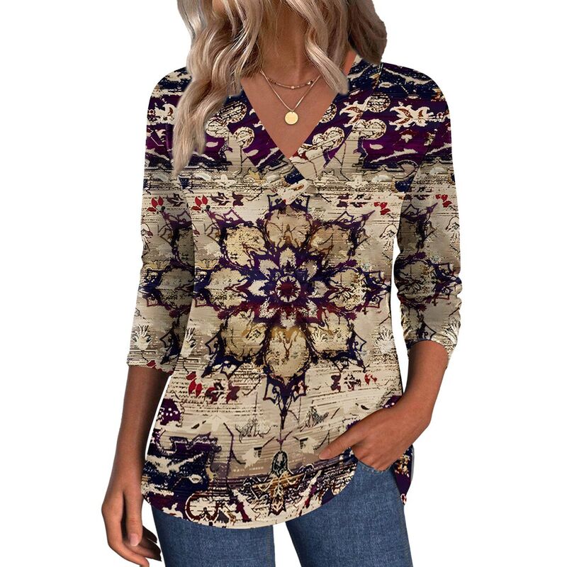 ジーグー レディース トップス Tシャツ Vネック ブラウス Zeagoo Cute Summer Boho Tops for Women V Neck Long Sleeve Blouseshirts Casual Tee Shirt Black Blue Pink ブラック|ReVida 店