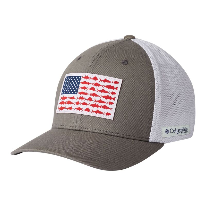コロンビア レディース 佩び物 かぶり笠 メッシュ 旗がしら Men\u0027s Columbia PFG FlexFit Mesh Fish Flag Fitted Cap Titanium