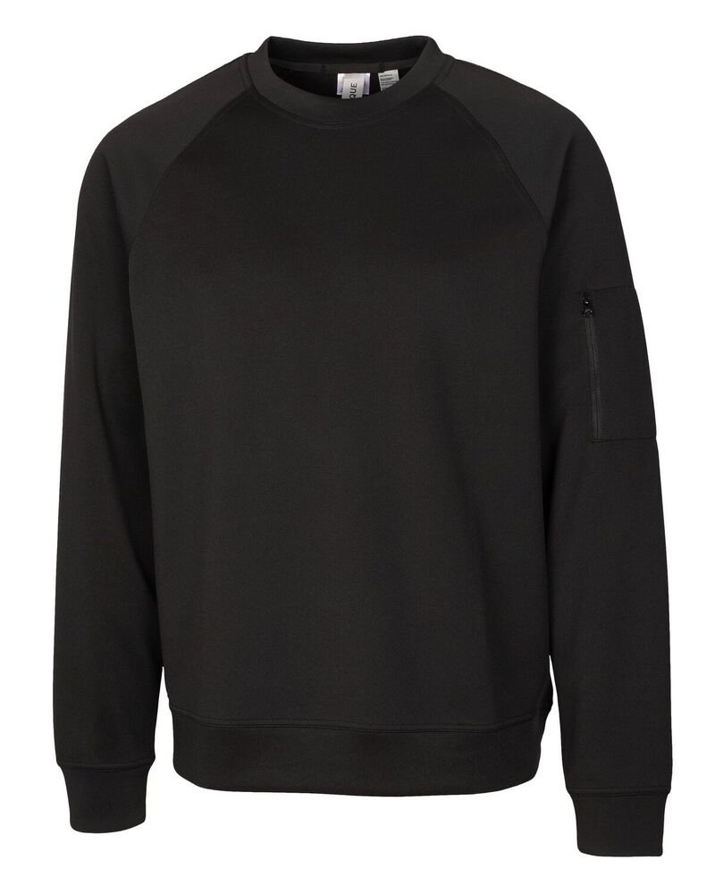 細流 レディース アウター 上衣・上衣 労働者の一団のど首 汗水 プルオーバー Clique Mens Lift Performance Crewneck Sweatshirt Black 黒いこと